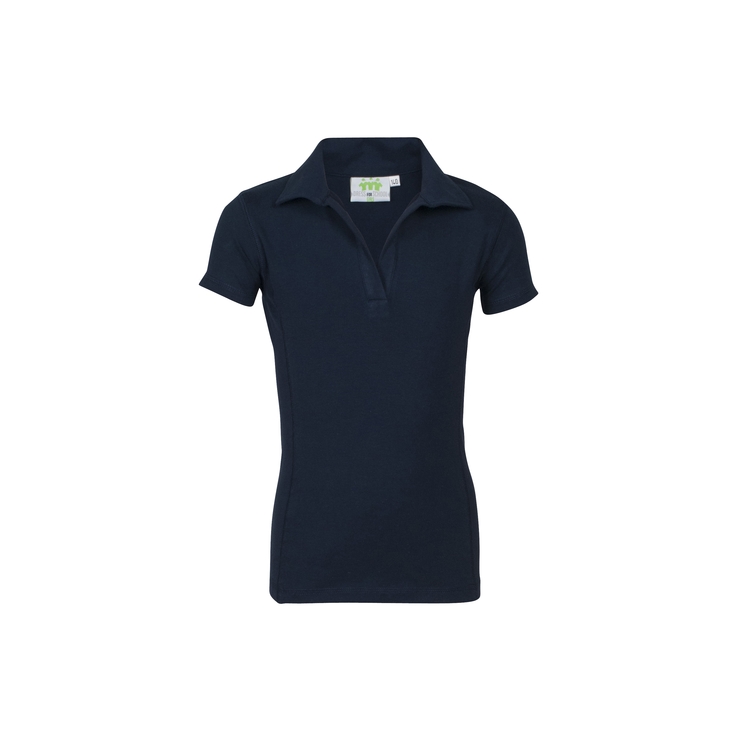 Stretchpoloshirt, ohne Knöpfe, Mädchen